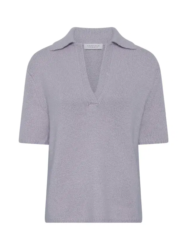 Gabriela Hearst Sohan Cashmere Knit Short Sleeve Polo