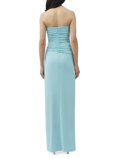 SIMKHAI Women's Emma Ruched Bustier Gown - Pool | Thumbnail 4