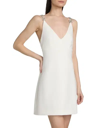 Cinq à Sept Women's Mattison Floral-Embellished Minidress - Cream | Thumbnail 4