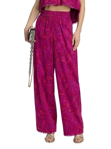 Cinq à Sept Women's Paisley Bloom Ibbie Pants | Thumbnail 3 Cinq à Sept Women's Paisley Bloom Ibbie Pants | Thumbnail 3