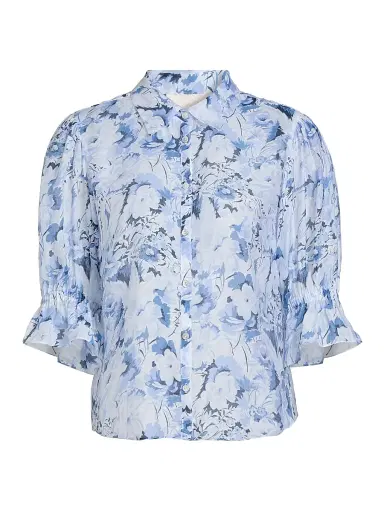 Cinq à Sept Women's Heirloom Petals Fiona Shirt - Navy Multi | Thumbnail 1