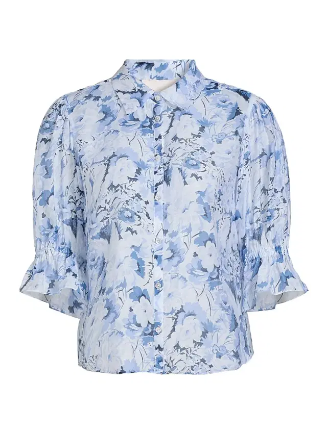 Cinq à Sept Women's Heirloom Petals Fiona Shirt - Navy Multi