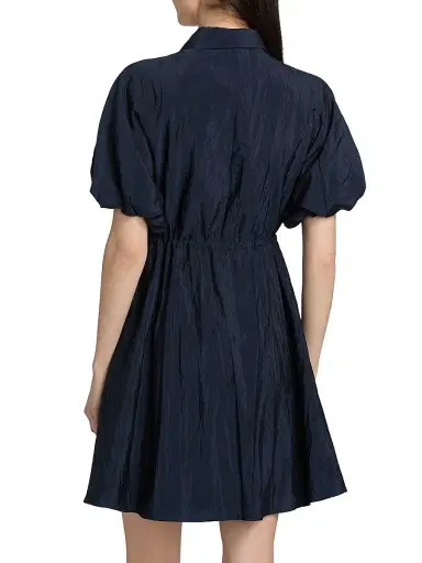 Cinq à Sept Women's Macauly Puff-Sleeve Mini-Shirtdress - Navy | Thumbnail 5