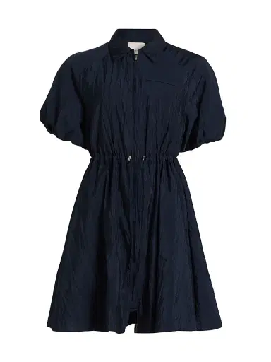 Cinq à Sept Women's Macauly Puff-Sleeve Mini-Shirtdress - Navy | Thumbnail 1