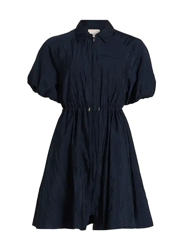 Cinq à Sept Women's Macauly Puff-Sleeve Mini-Shirtdress - Navy