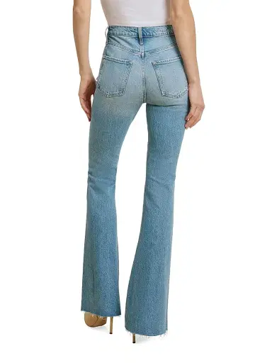 Favorite Daughter Women's The Valentina Stretch-Cotton Flared-Leg High-Rise Jeans - Tulum - Size 32 | Thumbnail 6