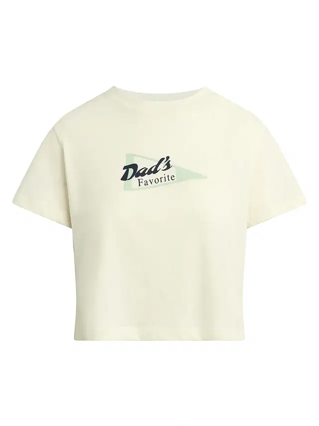 Favorite Daughter Women's The Cropped Dad's Favorite Crop T-Shirt - Gardenia Mint