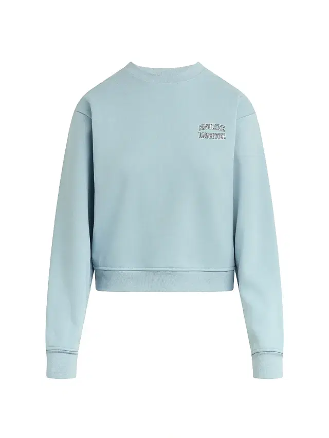 Favorite Daughter Women's The Collegiate Cotton-Blend Sweatshirt - Sea Blue Gardenia