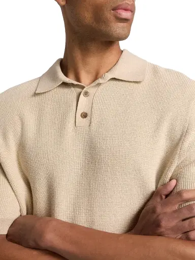 Vince Men's Colorblocked Feed-Stripe Cotton-Cashmere Polo Shirt | Thumbnail 6 Vince Men's Colorblocked Feed-Stripe Cotton-Cashmere Polo Shirt | Thumbnail 6