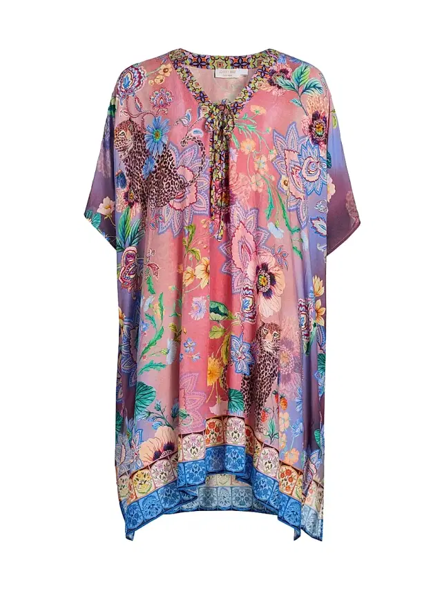 Johnny Was Women's The Short Lilliana Print Caftan Dress - Lilliana
