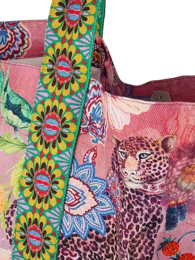 Johnny Was Women's Lilliana Printed Cotton Beach Tote - Lilliana | Thumbnail 5 Johnny Was Women's Lilliana Printed Cotton Beach Tote - Lilliana | Thumbnail 5