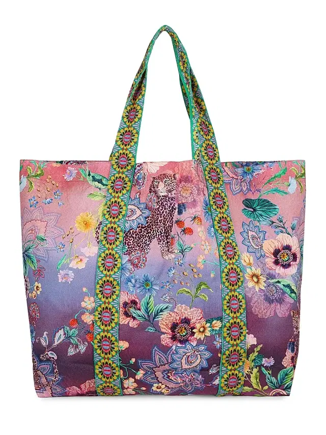 Women's Lilliana Printed Cotton Beach Tote - Lilliana