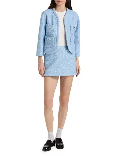 Marc Jacobs Women's Pop J Marc Tweed Lady Jacket - Blue Mist - Size XS | Thumbnail 2 Marc Jacobs Women's Pop J Marc Tweed Lady Jacket - Blue Mist - Size XS | Thumbnail 2