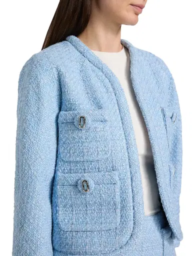 Marc Jacobs Women's Pop J Marc Tweed Lady Jacket - Blue Mist - Size XS | Thumbnail 6 Marc Jacobs Women's Pop J Marc Tweed Lady Jacket - Blue Mist - Size XS | Thumbnail 6