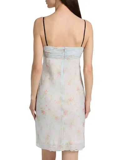 Marc Jacobs Women's Blurred Floral Slip Dress - Blue Mist Multi | Thumbnail 5