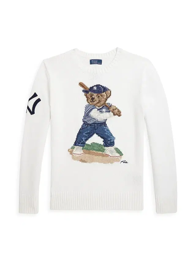 Polo Ralph Lauren Little Boy's & Boy's Yankees Crewneck Sweater - Deckwash White Combo