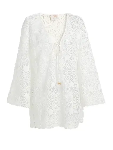 Milly Women's Viara Crochet-Knit Cover-Up Minidress | Thumbnail 1