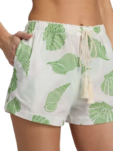 Milly Women's Corrie Embroidered Cotton Cover-Up Shorts - Size Large | Thumbnail 5 Milly Women's Corrie Embroidered Cotton Cover-Up Shorts - Size Large | Thumbnail 5