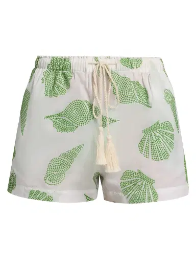 Milly Women's Corrie Embroidered Cotton Cover-Up Shorts - Size Large | Thumbnail 1 Milly Women's Corrie Embroidered Cotton Cover-Up Shorts - Size Large | Thumbnail 1