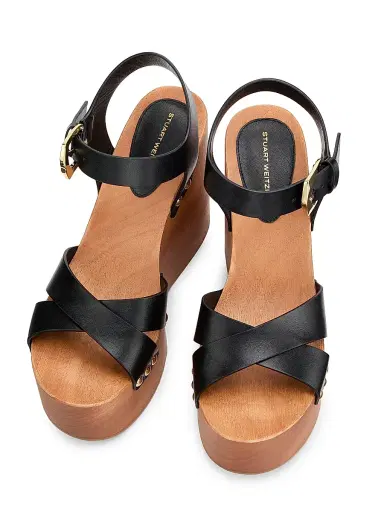 Stuart Weitzman Women's Kate 135MM Studded Leather Clogs - Black - Size 9.5 | Thumbnail 4