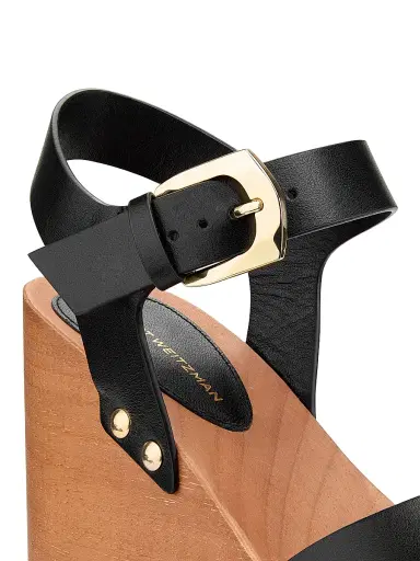 Stuart Weitzman Women's Kate 135MM Studded Leather Clogs - Black - Size 9.5 | Thumbnail 5