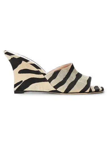 Stuart Weitzman Women's Vinnie 85MM Zebra-Print Mules - Cream Smoke - Size 9.5 | Thumbnail 1 Stuart Weitzman Women's Vinnie 85MM Zebra-Print Mules - Cream Smoke - Size 9.5 | Thumbnail 1