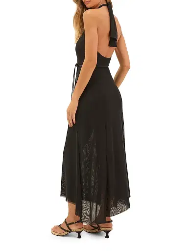 ViX by Paula Hermanny Women's Lelia Medallion Waist Maxi Dress - Black - Size XL | Thumbnail 3