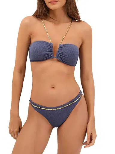 ViX by Paula Hermanny Women's Bell Carol Bikini Top - Blue - Size XL | Thumbnail 2