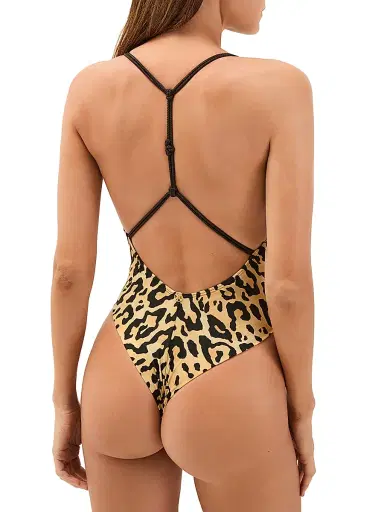 ViX by Paula Hermanny Women's Tyla Leopard-Print Cheeky One-Piece Swimsuit - Size XL | Thumbnail 3 ViX by Paula Hermanny Women's Tyla Leopard-Print Cheeky One-Piece Swimsuit - Size XL | Thumbnail 3