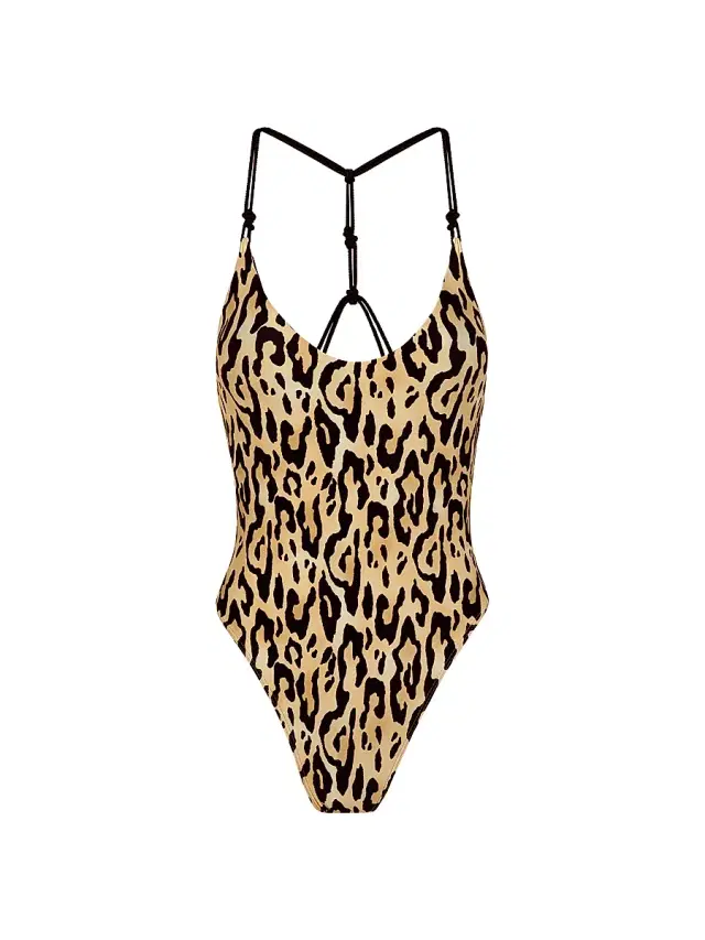 ViX by Paula Hermanny Women's Tyla Leopard-Print Cheeky One-Piece Swimsuit