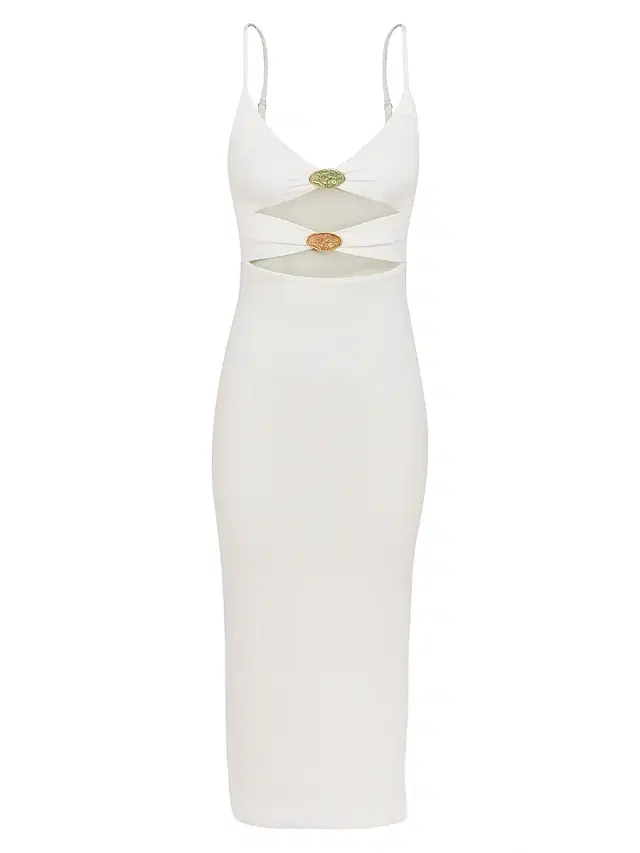 ViX by Paula Hermanny Women's Petra Resin Medallion Midi-Dress - White
