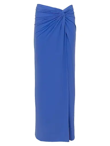ViX by Paula Hermanny Women's Karen Side-Twist Midi-Skirt - Blue - Size Large | Thumbnail 1