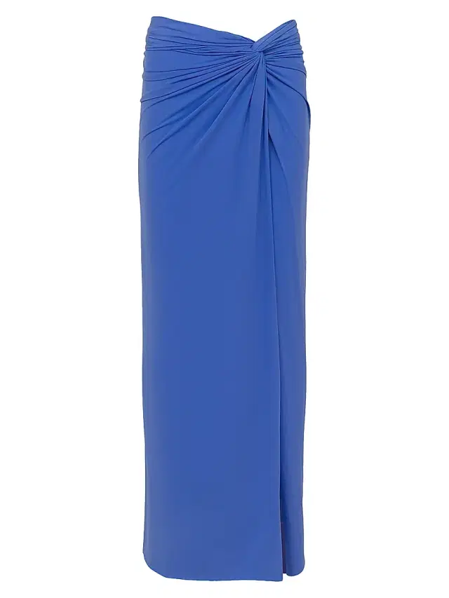 Women's Karen Side-Twist Midi-Skirt - Blue