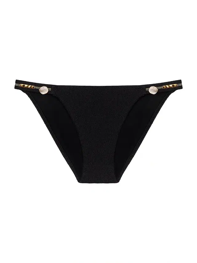 Women's Edith Embellished Bikini Bottom - Black
