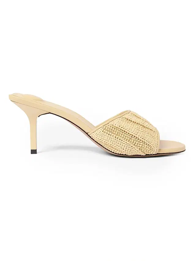 Jacquemus Women's Cubisto 70MM Raffia-Effect Knit Mules - Natural