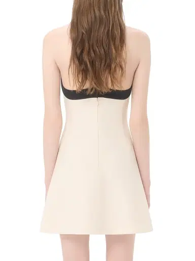 Valentino Garavani Women's Crepe Couture Short Dress - Vanilla Black - Size 8 | Thumbnail 5