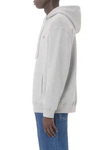 Valentino Garavani Men's Cotton Hoodie with VLogo Embroidery | Thumbnail 4