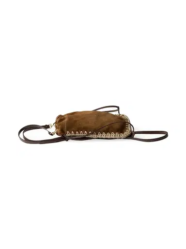 Prada Women's Suede Drawstring Case - Beige Khaki | Thumbnail 2 Prada Women's Suede Drawstring Case - Beige Khaki | Thumbnail 2