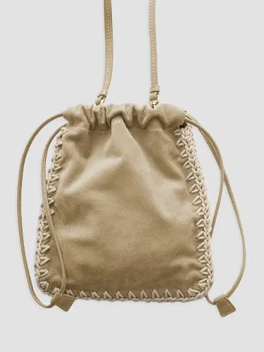 Prada Women's Suede Drawstring Case - Beige Khaki | Thumbnail 7 Prada Women's Suede Drawstring Case - Beige Khaki | Thumbnail 7