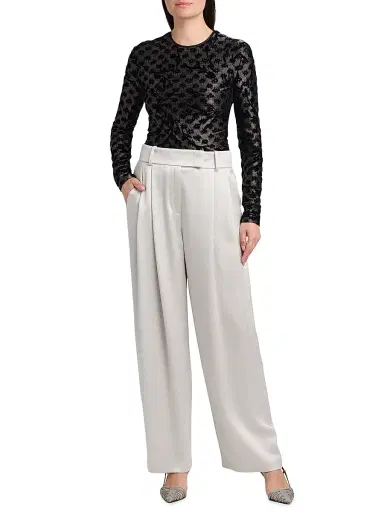 Giorgio Armani Women's Floral Metallic Burnout Top - Dark Navy - Size 14 | Thumbnail 2 Giorgio Armani Women's Floral Metallic Burnout Top - Dark Navy - Size 14 | Thumbnail 2