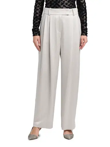 Giorgio Armani Women's Pleasted Mid-Rise Trousers - Antarctica - Size 16 | Thumbnail 3