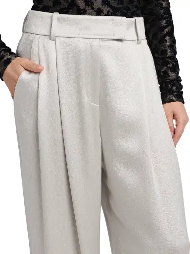 Giorgio Armani Women's Pleasted Mid-Rise Trousers - Antarctica - Size 16 | Thumbnail 6