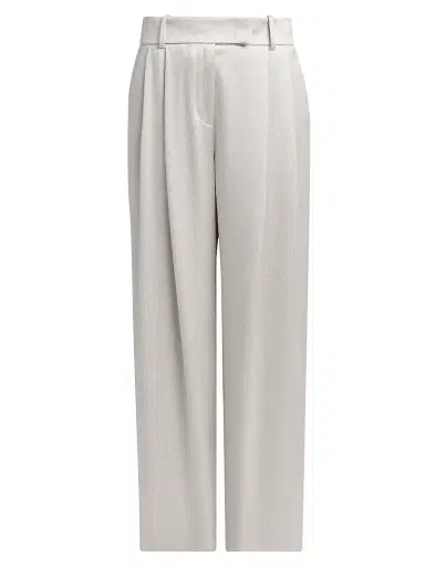 Giorgio Armani Women's Pleasted Mid-Rise Trousers - Antarctica - Size 16 | Thumbnail 1