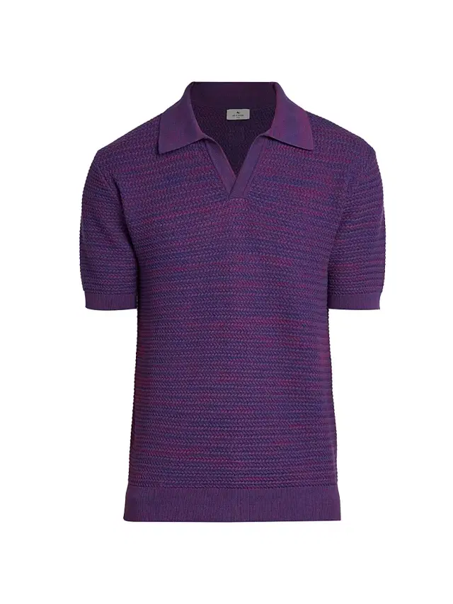 Men's Roma Knit Polo Shirt - Viola
