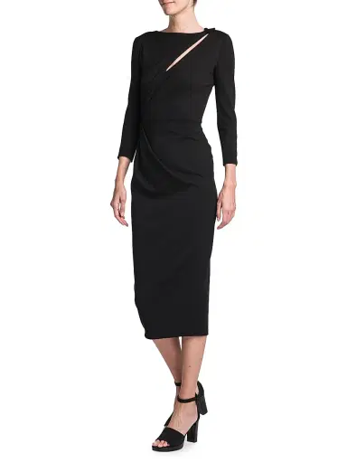 Giorgio Armani Women's Jersey Asymmetric Cut-Out Dress - Nero - Size 14 | Thumbnail 4 Giorgio Armani Women's Jersey Asymmetric Cut-Out Dress - Nero - Size 14 | Thumbnail 4