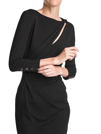 Giorgio Armani Women's Jersey Asymmetric Cut-Out Dress - Nero - Size 14 | Thumbnail 6 Giorgio Armani Women's Jersey Asymmetric Cut-Out Dress - Nero - Size 14 | Thumbnail 6