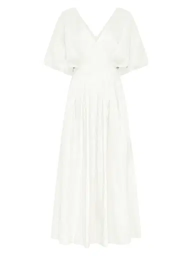 NICHOLAS Women's Vicky Pleated Linen-Blend Midi-Dress - | Thumbnail 1 NICHOLAS Women's Vicky Pleated Linen-Blend Midi-Dress - | Thumbnail 1