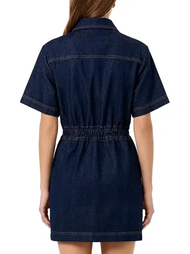 NICHOLAS Women's Rianne Cotton Denim Mini-Shirtdress - Indigo | Thumbnail 4