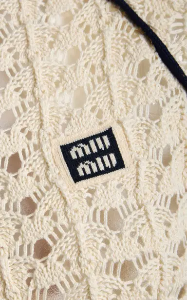 Miu Miu Crocheted Cotton Jacket | Thumbnail 5 Miu Miu Crocheted Cotton Jacket | Thumbnail 5