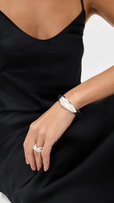 Ettika Liquid Love Cuff Silver One Size | Thumbnail 3